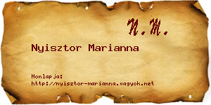 Nyisztor Marianna névjegykártya